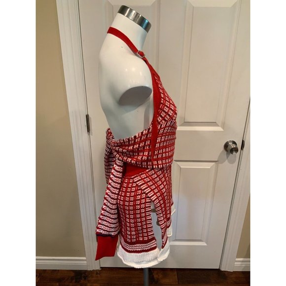 3.1 Phillip Lim Red & White Plaid Knit Jacquard Halter Top, Size S, NWT! $450 - Picture 4 of 7